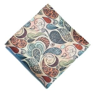 Whimsy Multicolor Paisley Pocket Square